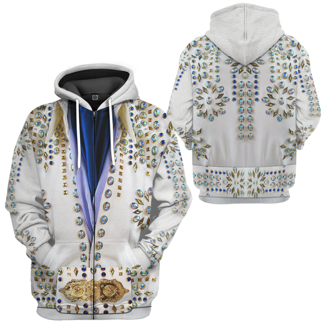 Elvis Presley Snowflake suit Costume Hoodie Sweatshirt T-Shirt Sweatpants Tracksuit - Stormmerch Exclusive