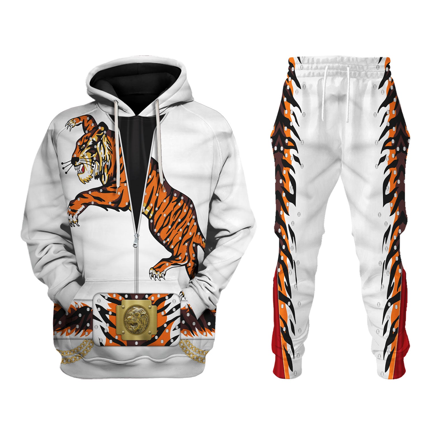 Elvis Presley Tiger Costume Hoodie Sweatshirt T-Shirt Sweatpants - Stormmerch Exclusive