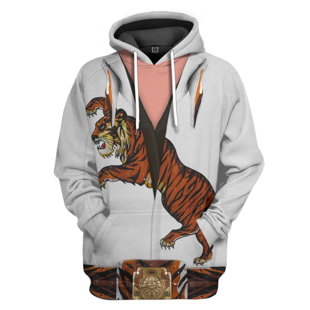Elvis Presley Tiger Jumpsuit Costume Hoodie Sweatshirt T-Shirt Sweatpants Tracksuit - Stormmerch Exclusive