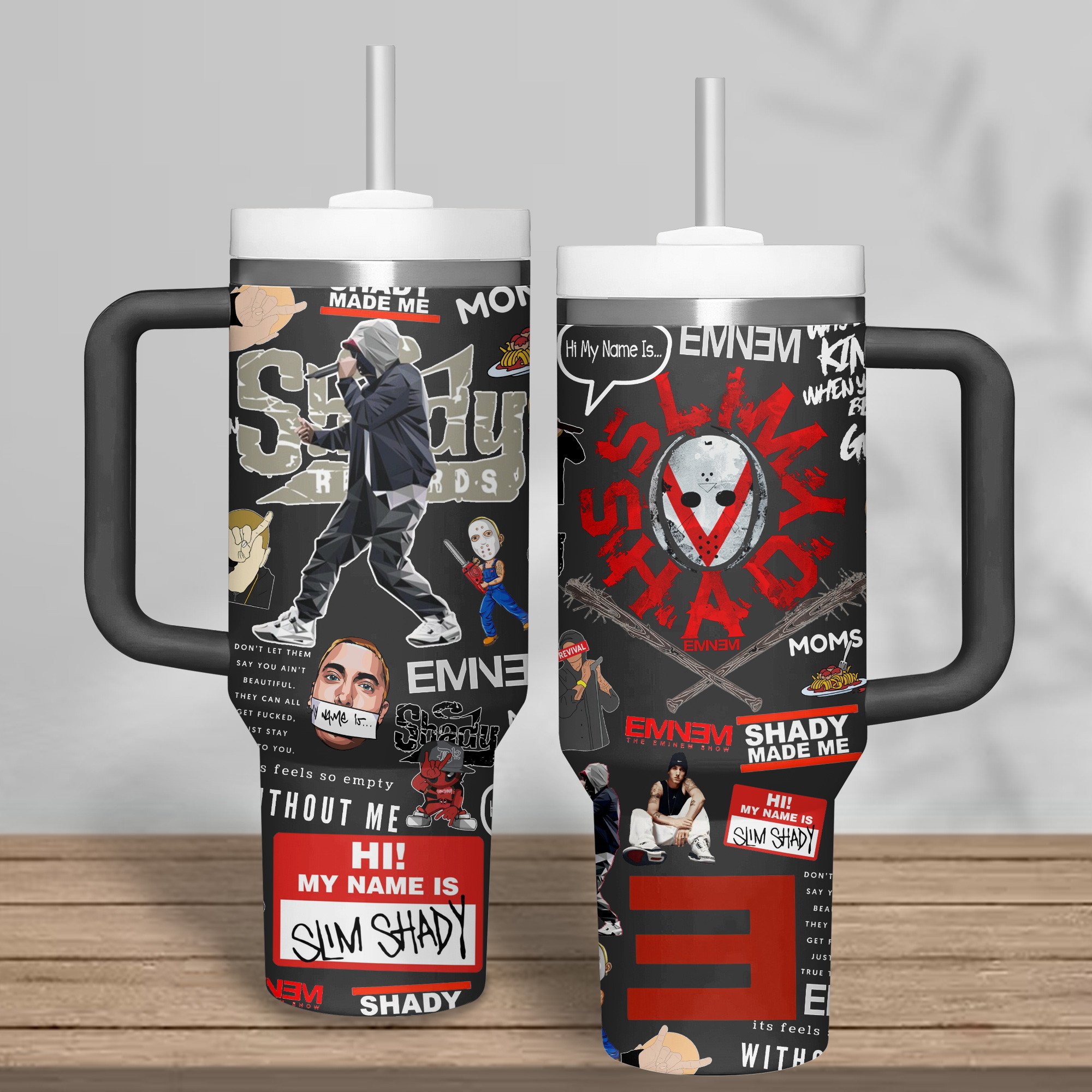 Eminem Music Custom Stanley Cup 40 oz 30 oz Tumbler With Handle