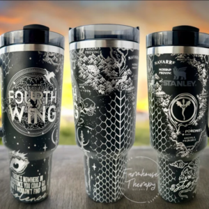 Engraved Fourth Wing Custom Stanley Cup 40 oz 30 oz Tumbler With Handle