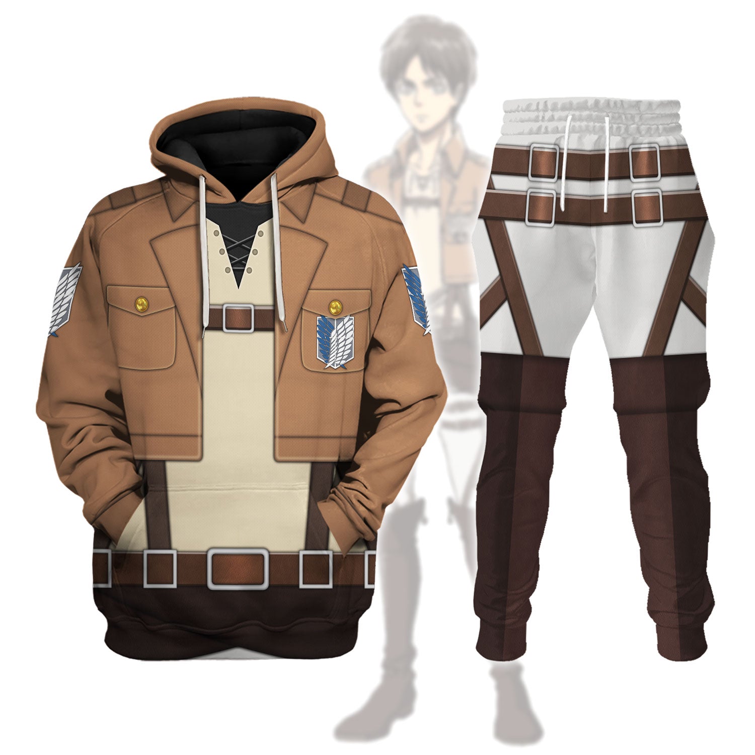 Eren Yeager Costume Hoodie Sweatshirt T-Shirt Sweatpants - Stormmerch Exclusive