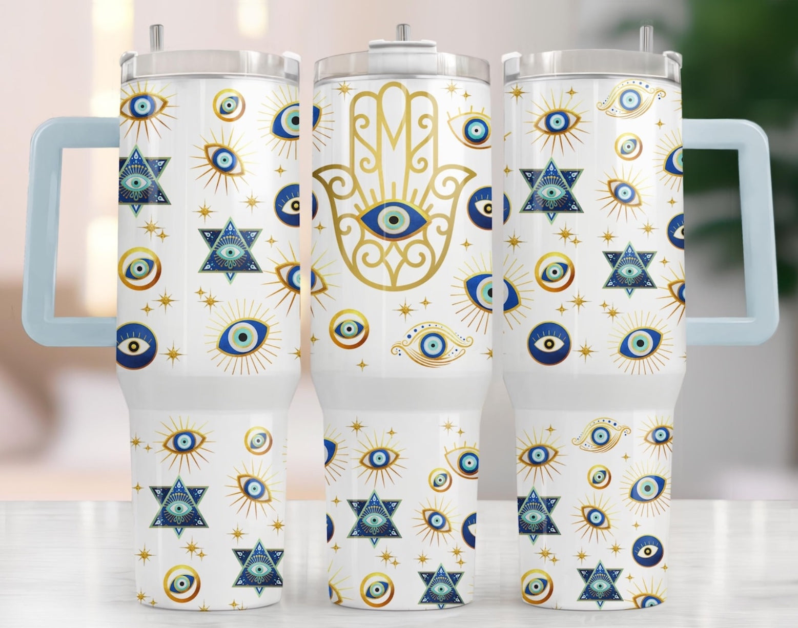 Evil Eye Custom Stanley Cup 40 oz 30 oz Tumbler With Handle
