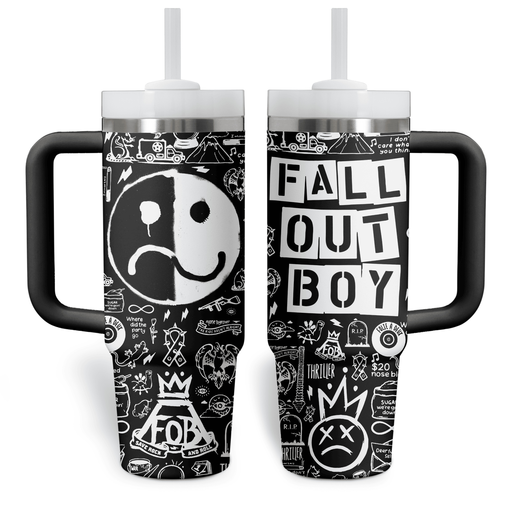 Fall Out Boy Music Custom Stanley Cup 40 oz 30 oz Tumbler With Handle