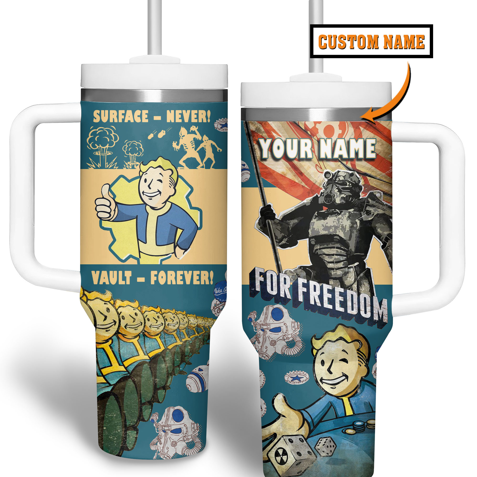 Fallout Games Custom Stanley Cup 40 oz 30 oz Tumbler With Handle