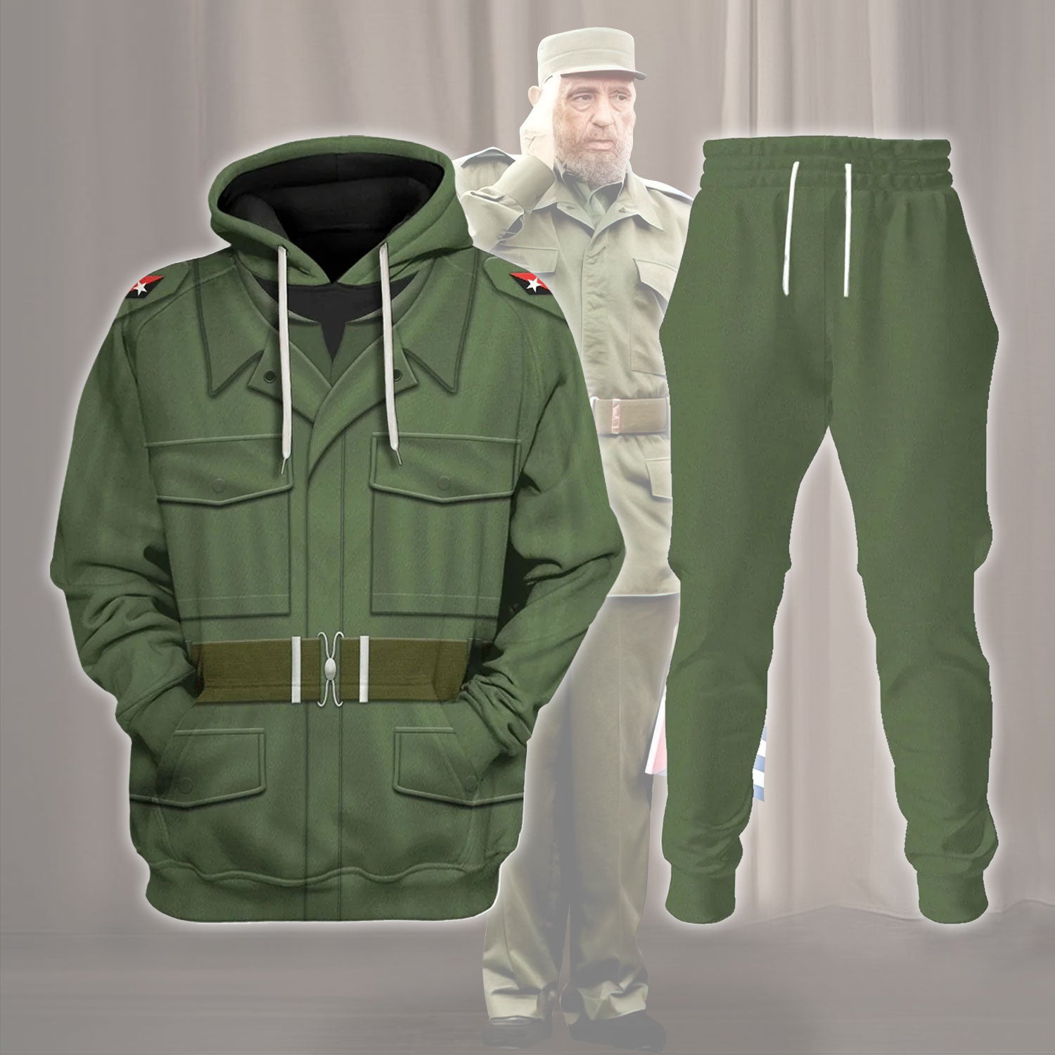Fidel Castro Costume Hoodie Sweatshirt T-Shirt Sweatpants Tracksuit - Stormmerch Exclusive