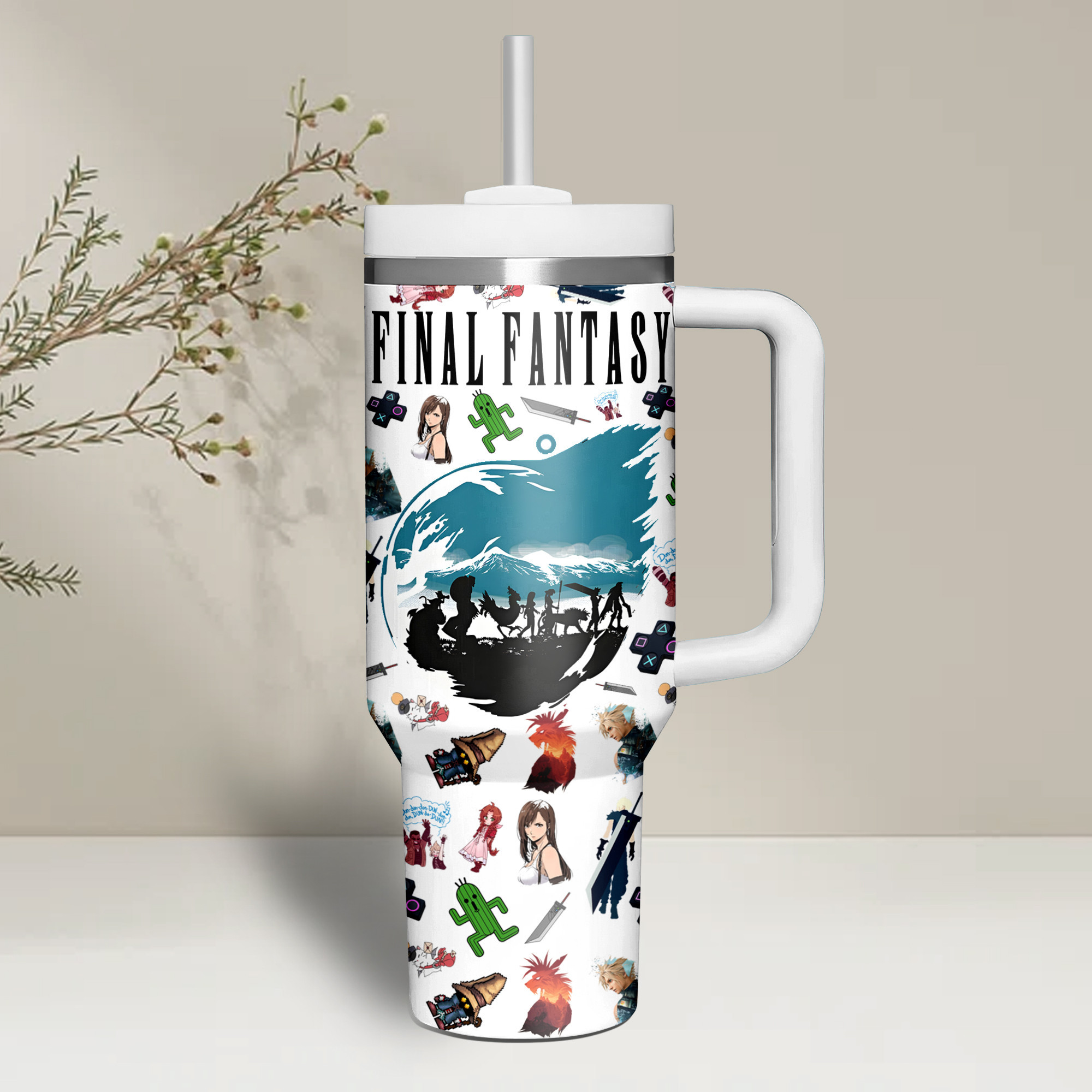 Final Fantasy Games Custom Stanley Cup 40 oz 30 oz Tumbler With Handle