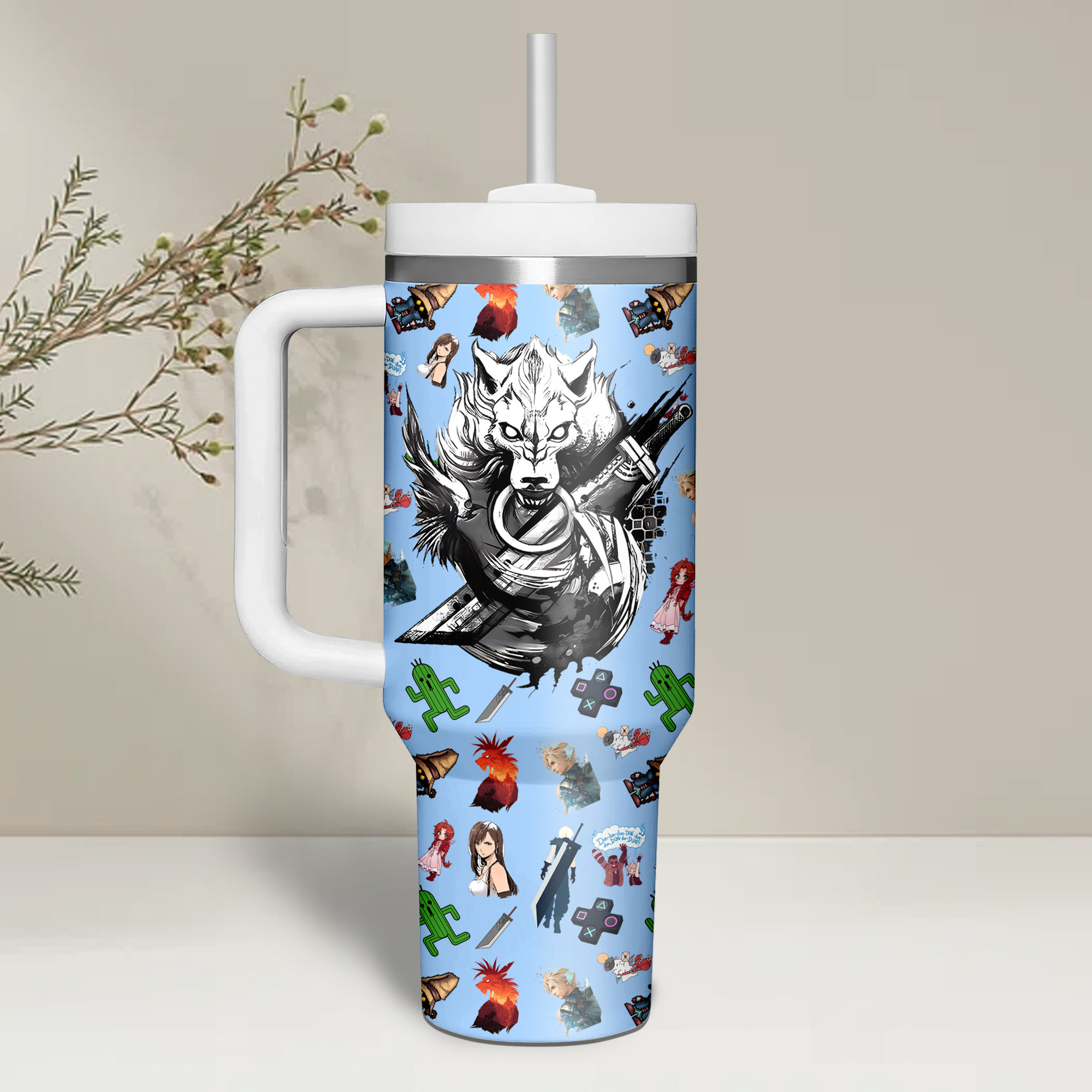 Final Fantasy Games Custom Stanley Cup 40 oz 30 oz Tumbler With Handle