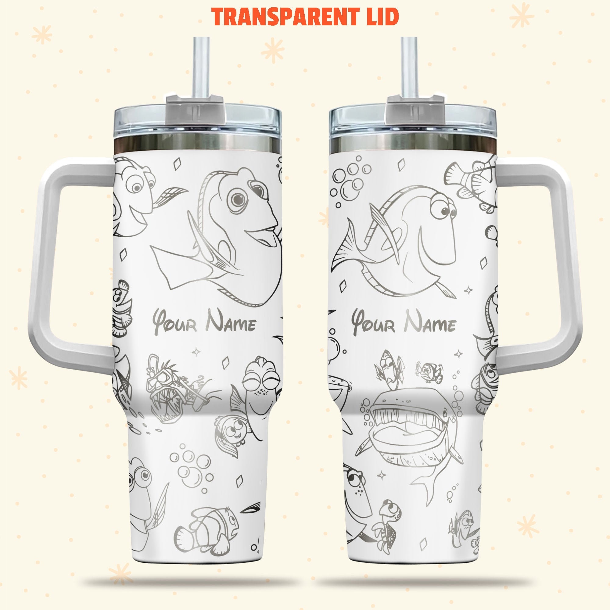 Finding Dory Disney Cartoon Custom Stanley Cup 40 oz 30 oz Tumbler With Handle