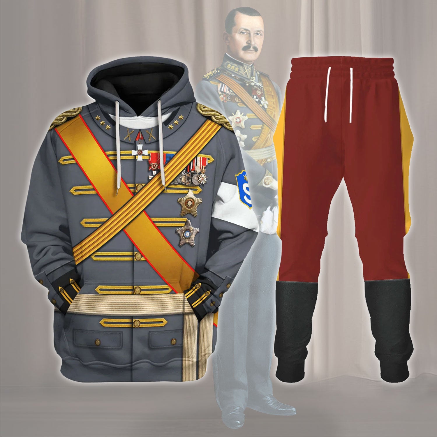 Finnish Military Leader Carl Gustaf Emil Mannerheim Costume Hoodie Sweatshirt T-Shirt Sweatpants Tracksuit - Stormmerch Exclusive