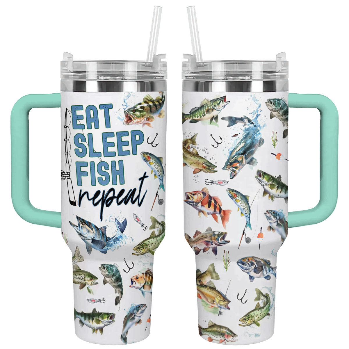 Fishing Custom Stanley Cup 40 oz 30 oz Tumbler With Handle
