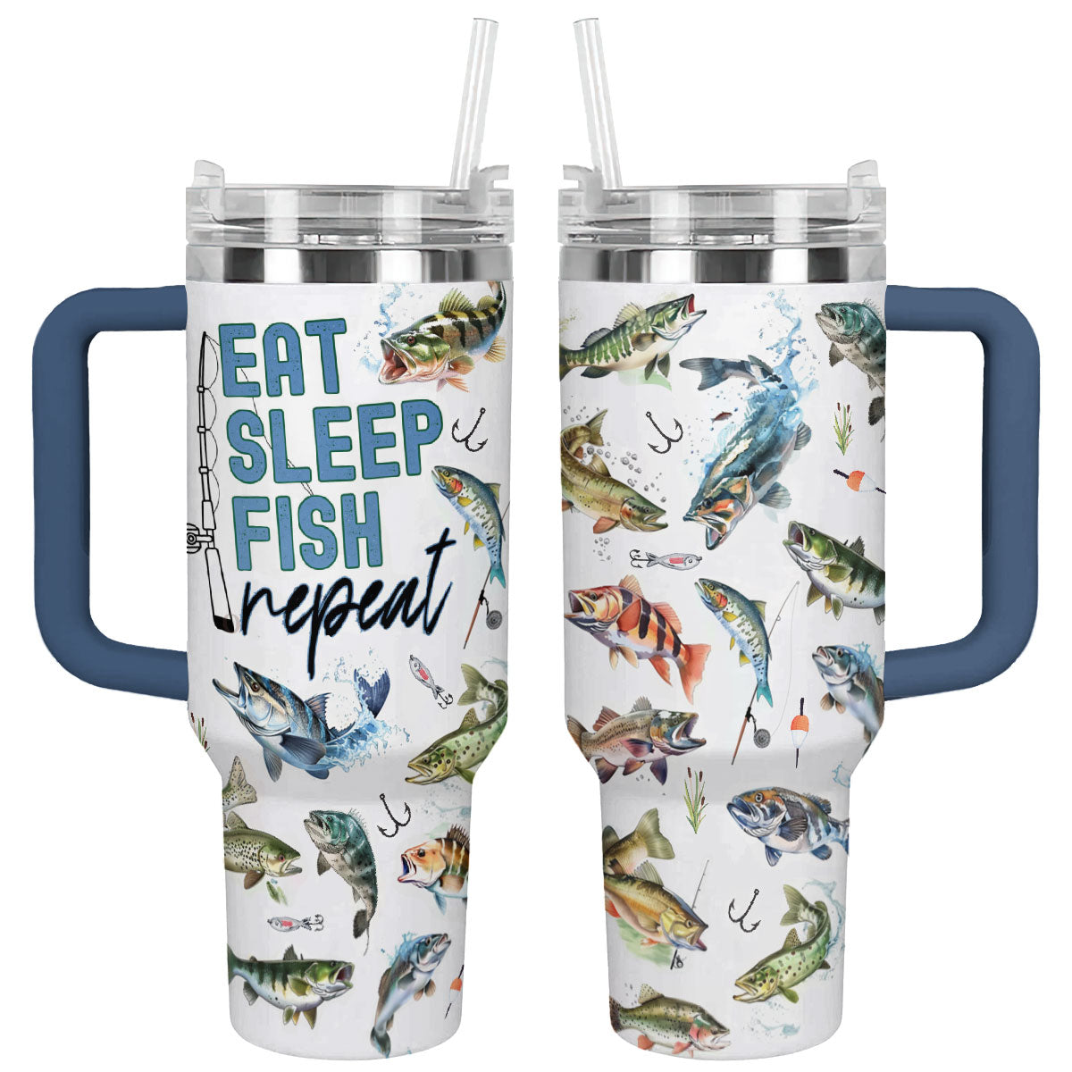Fishing Custom Stanley Cup 40 oz 30 oz Tumbler With Handle