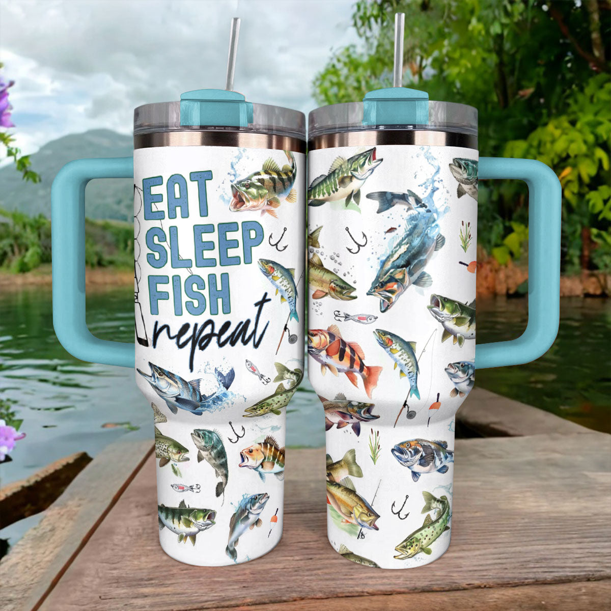 Fishing Custom Stanley Cup 40 oz 30 oz Tumbler With Handle