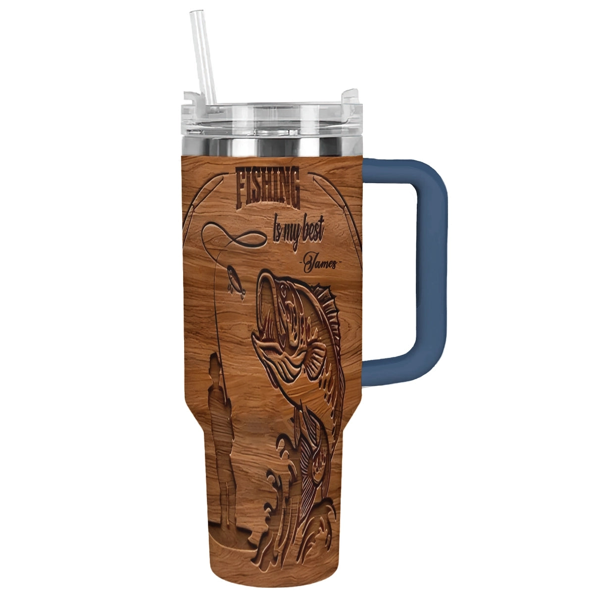 Fishing Custom Stanley Cup 40 oz 30 oz Tumbler With Handle
