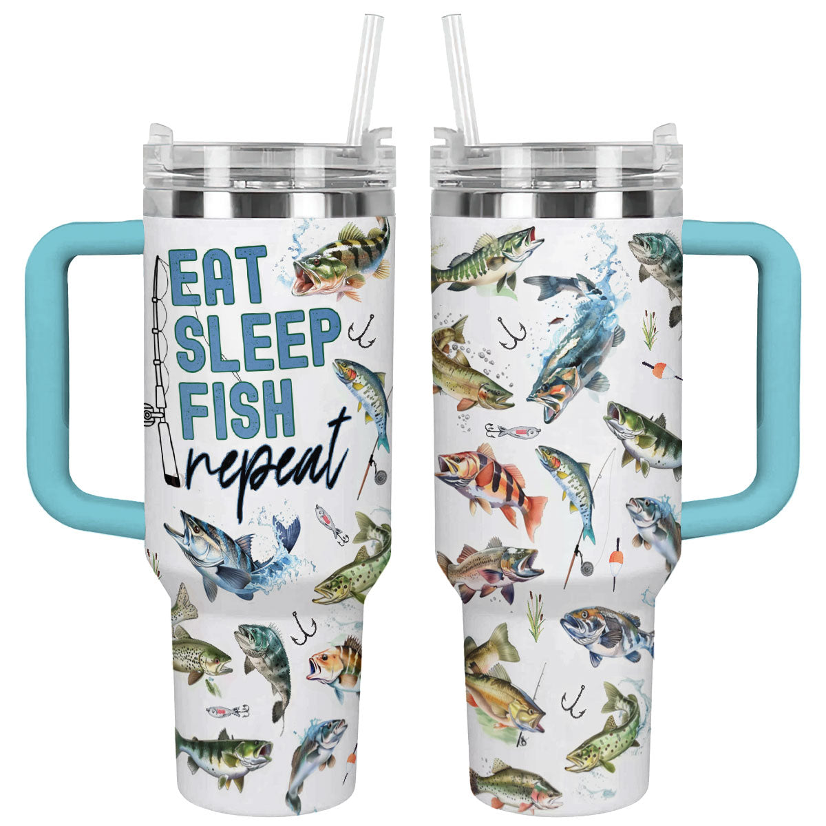Fishing Custom Stanley Cup 40 oz 30 oz Tumbler With Handle