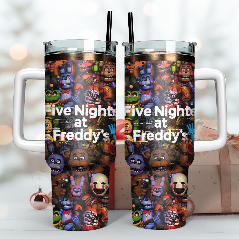 Five Nights At Freddy Cartoon Custom Stanley Cup 40 oz 30 oz Tumbler With Handle