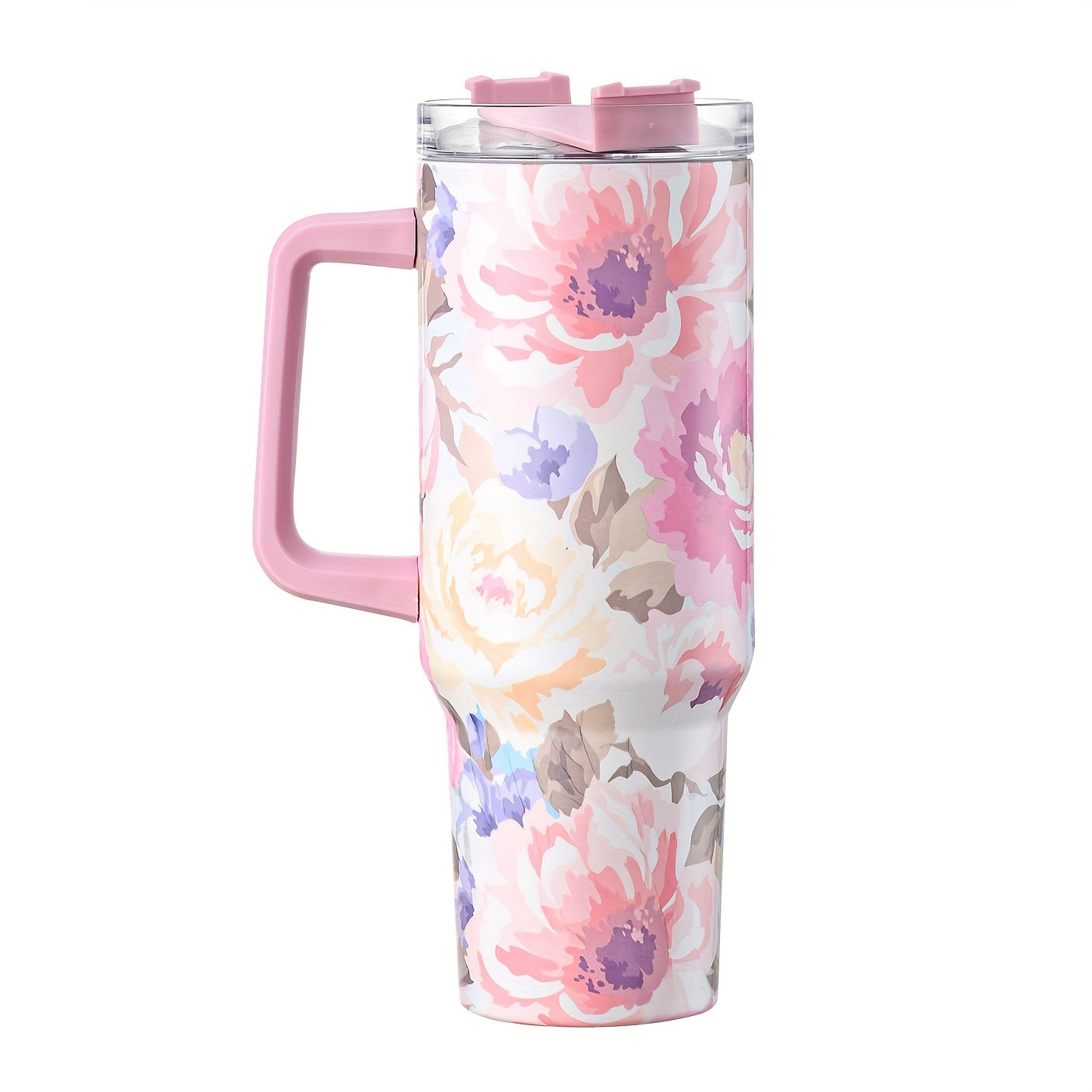 Floral Custom Stanley Cup 40 oz 30 oz Tumbler With Handle