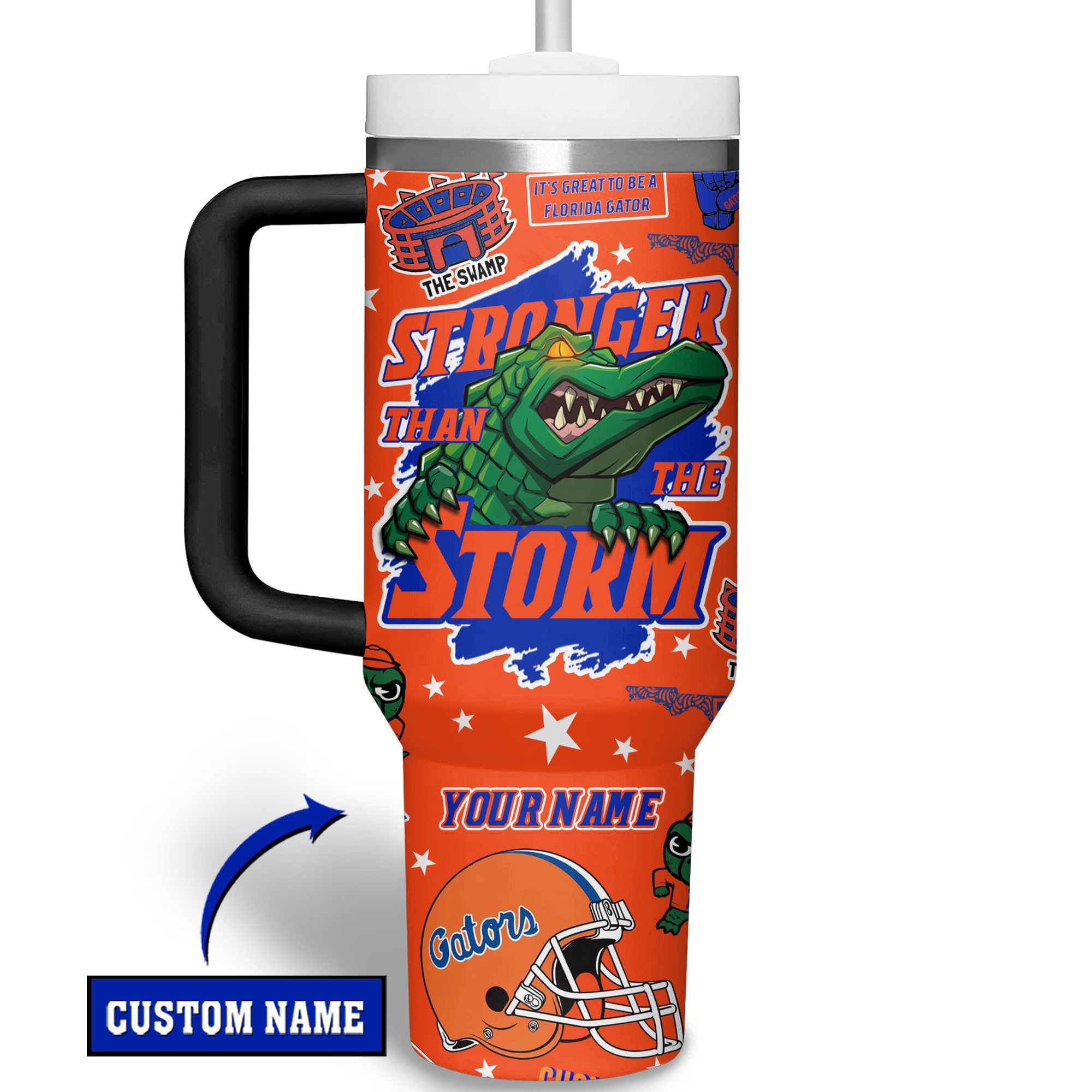 Florida Gators NCAA Custom Stanley Cup 40 oz 30 oz Tumbler With Handle