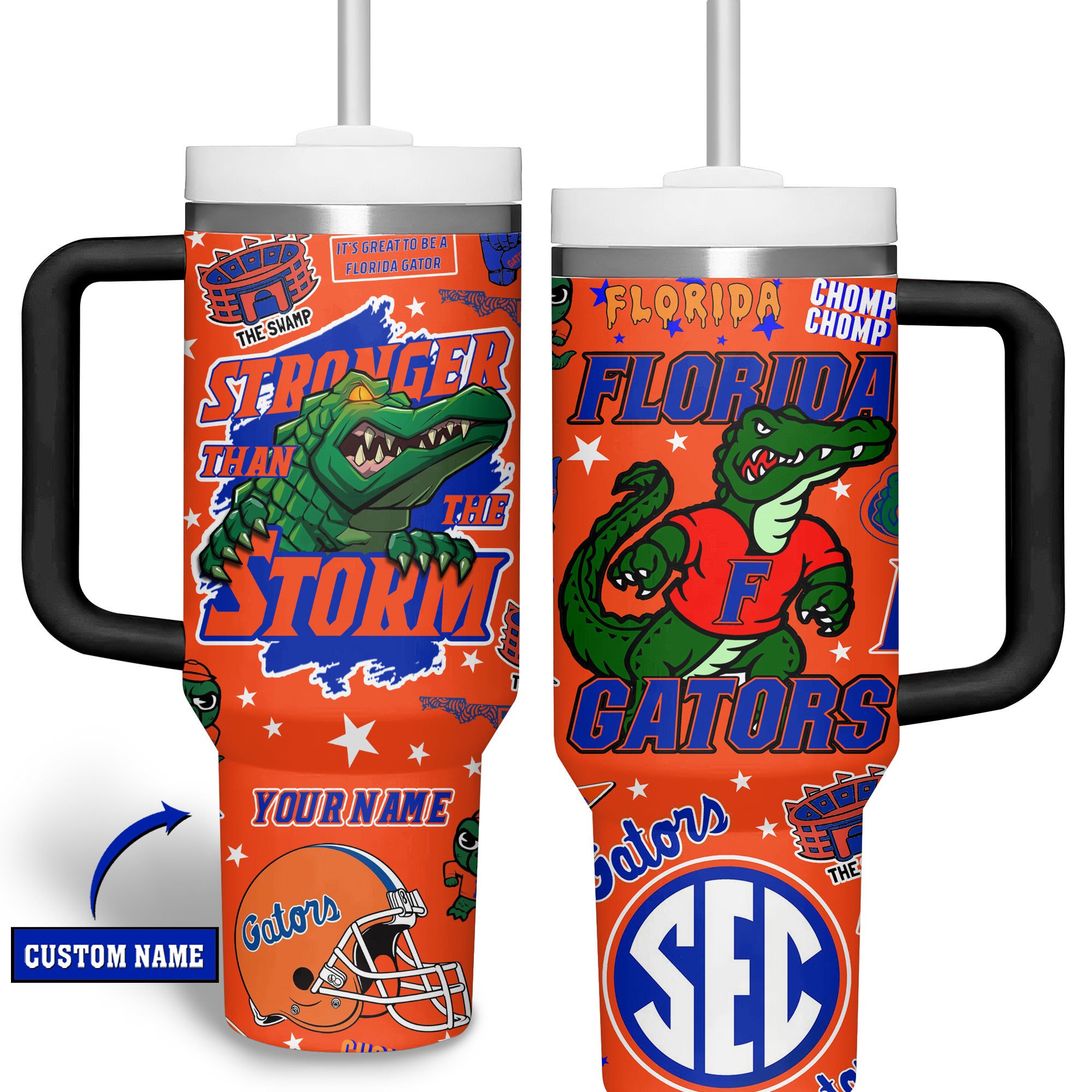 Florida Gators NCAA Custom Stanley Cup 40 oz 30 oz Tumbler With Handle