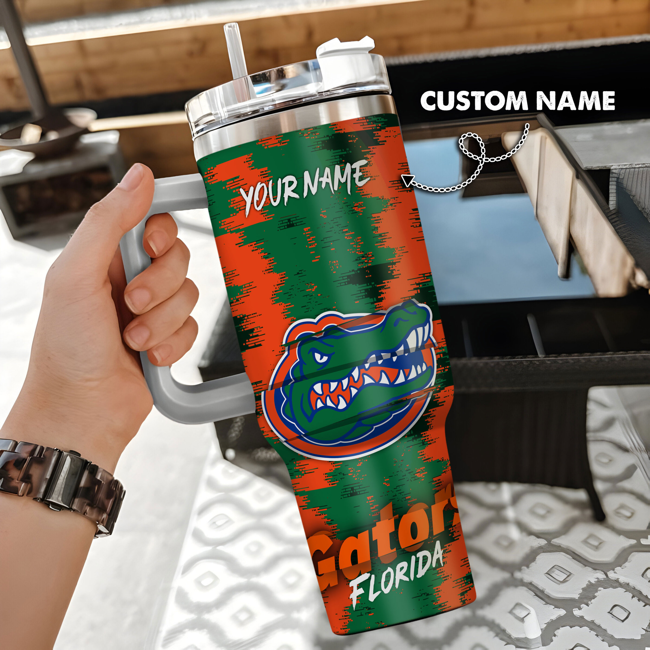 Florida Gators NCAA Custom Stanley Cup 40 oz 30 oz Tumbler With Handle