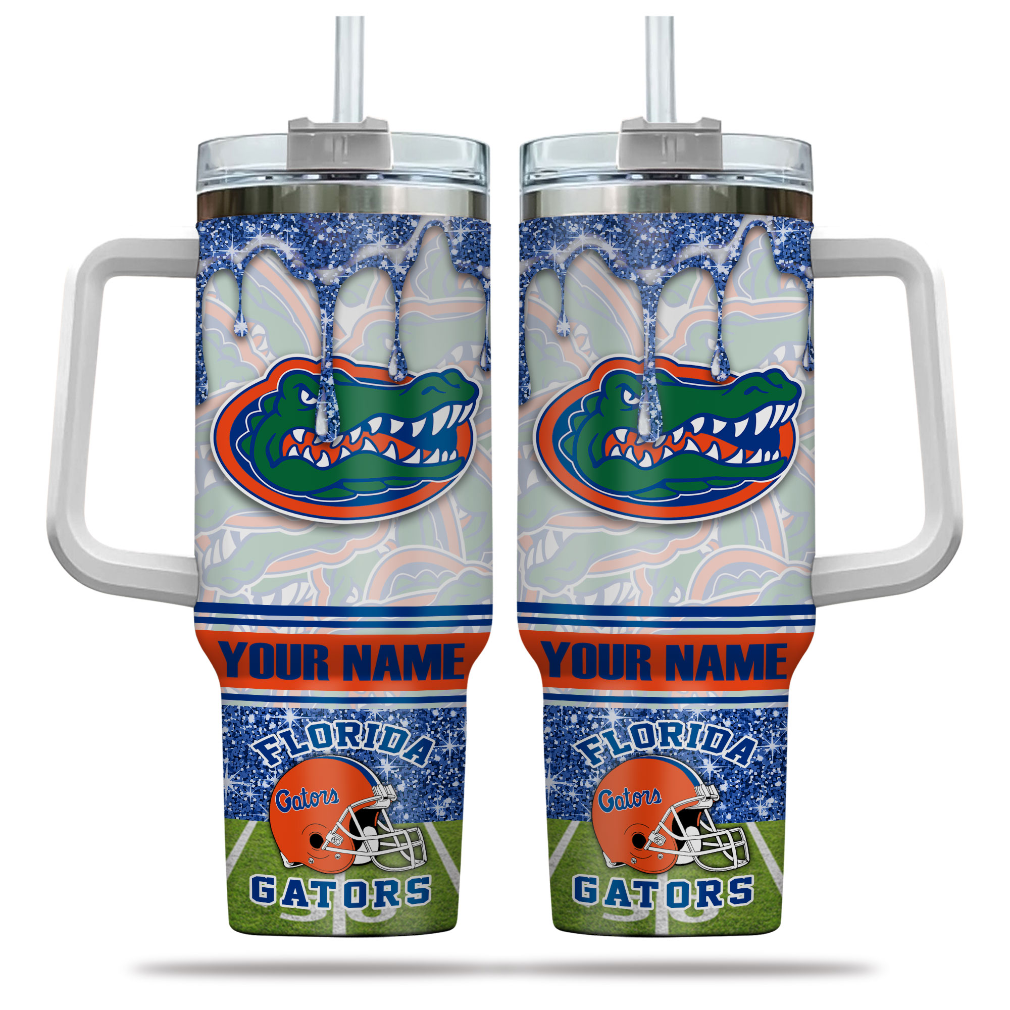 Florida Gators NCAA Glitter Custom Stanley Cup 40 oz 30 oz Tumbler With Handle