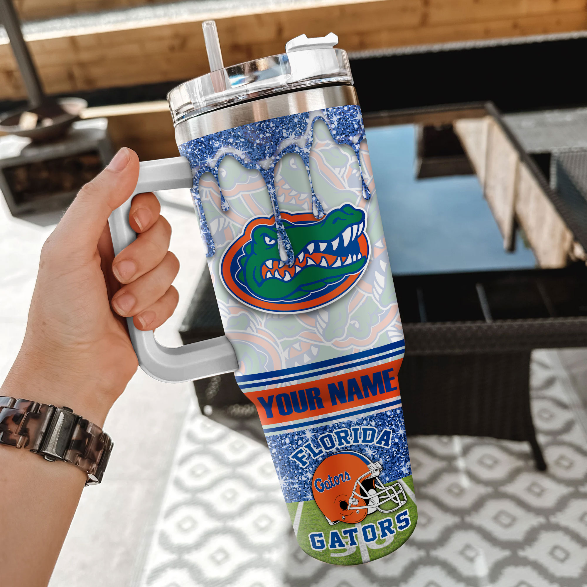 Florida Gators NCAA Glitter Custom Stanley Cup 40 oz 30 oz Tumbler With Handle