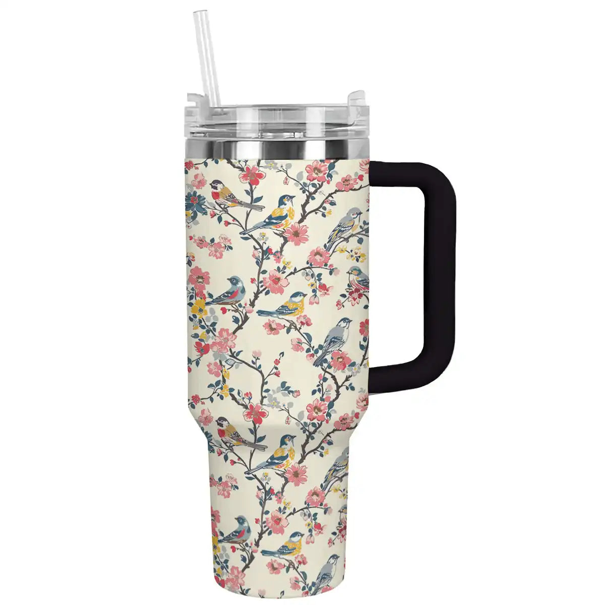 Flower Custom Stanley Cup 40 oz 30 oz Tumbler With Handle