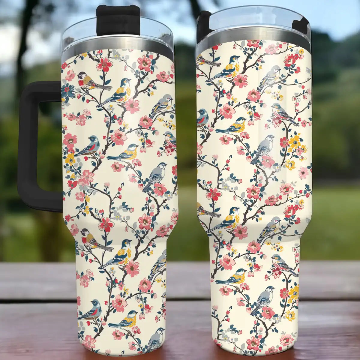 Flower Custom Stanley Cup 40 oz 30 oz Tumbler With Handle
