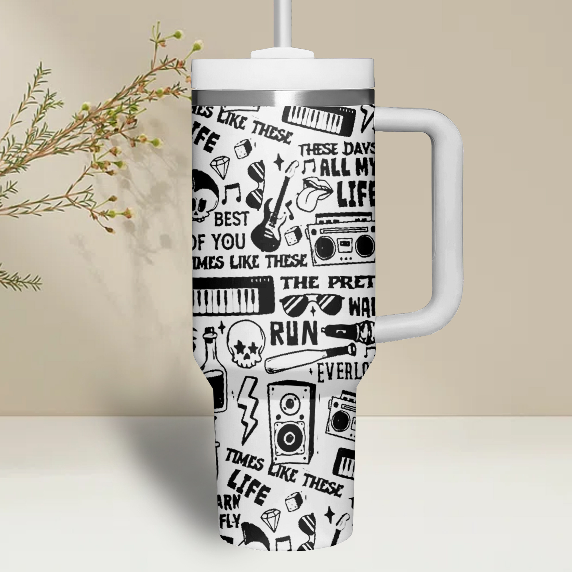 Foo Fighters Music Custom Stanley Cup 40 oz 30 oz Tumbler With Handle