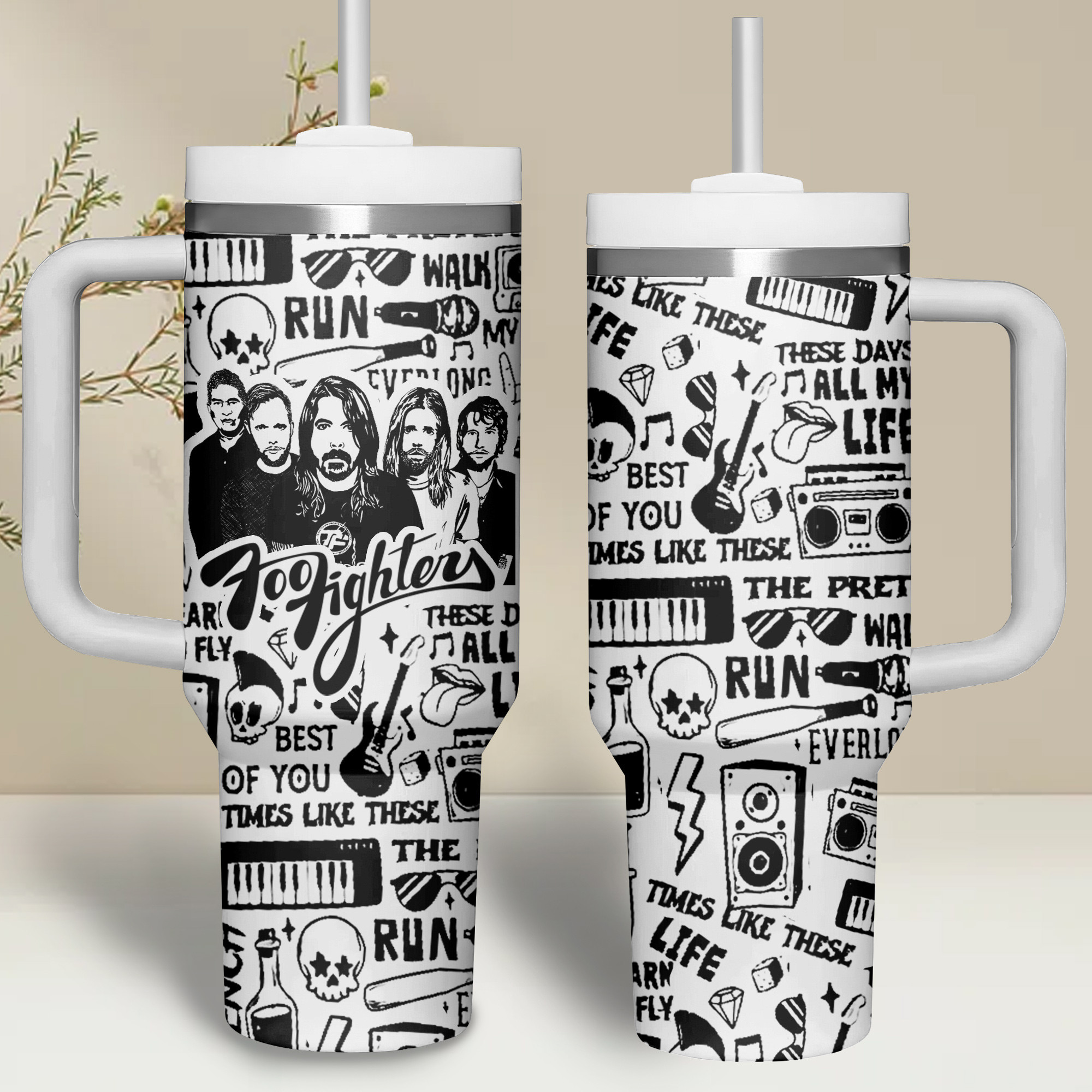 Foo Fighters Music Custom Stanley Cup 40 oz 30 oz Tumbler With Handle