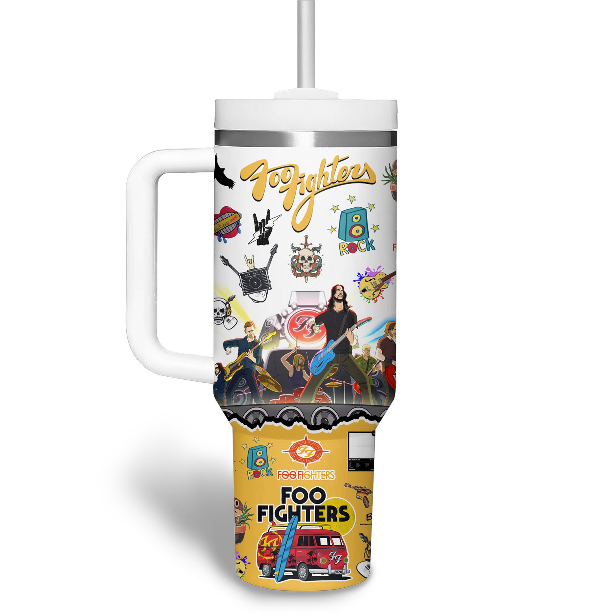 Foo Fighters Music Custom Stanley Cup 40 oz 30 oz Tumbler With Handle