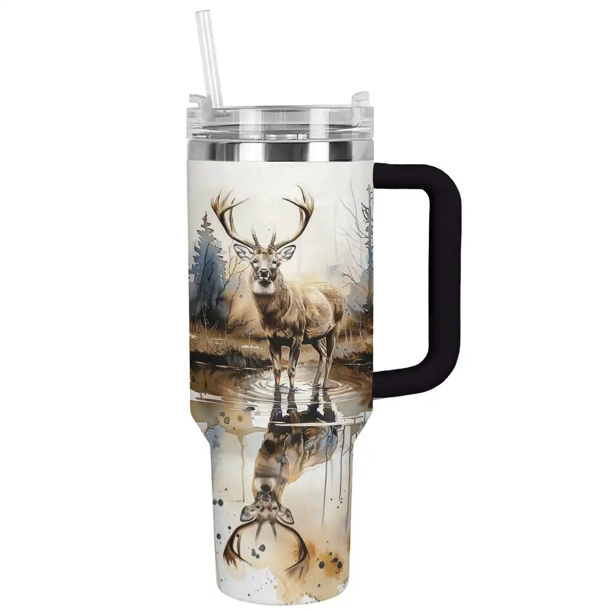 Forest Deer Custom Stanley Cup 40 oz 30 oz Tumbler With Handle