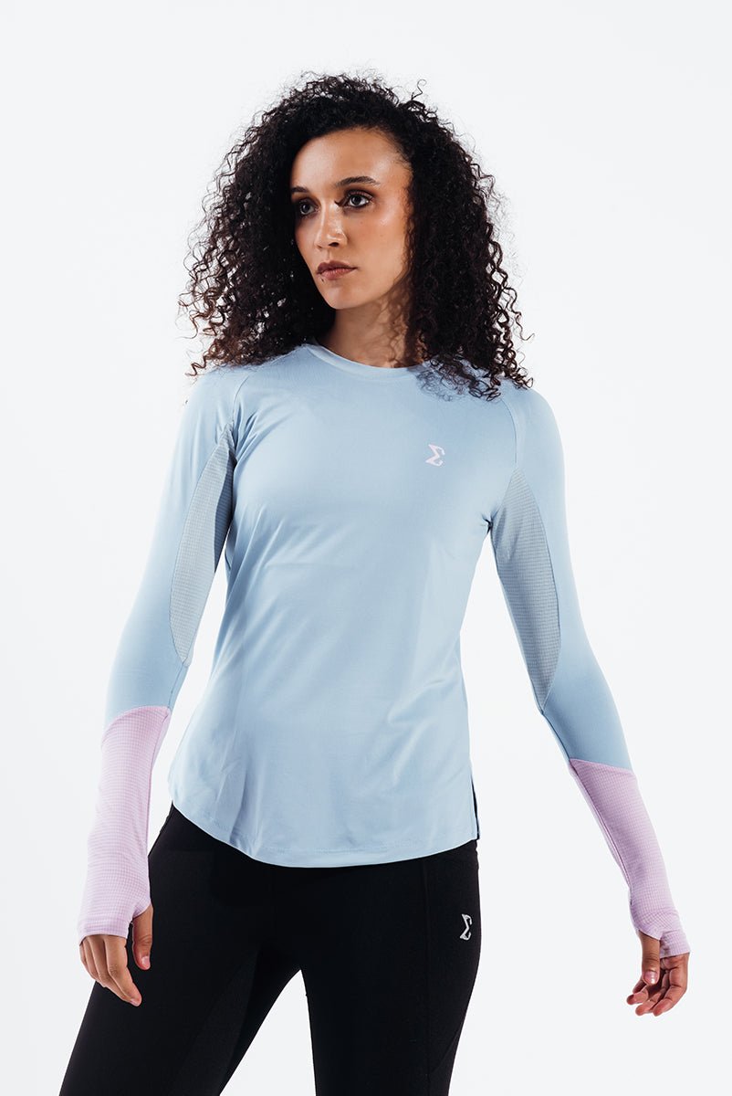 Forget Me Not Smoky Gym Sport Workout Long Sleeve T-Shirt