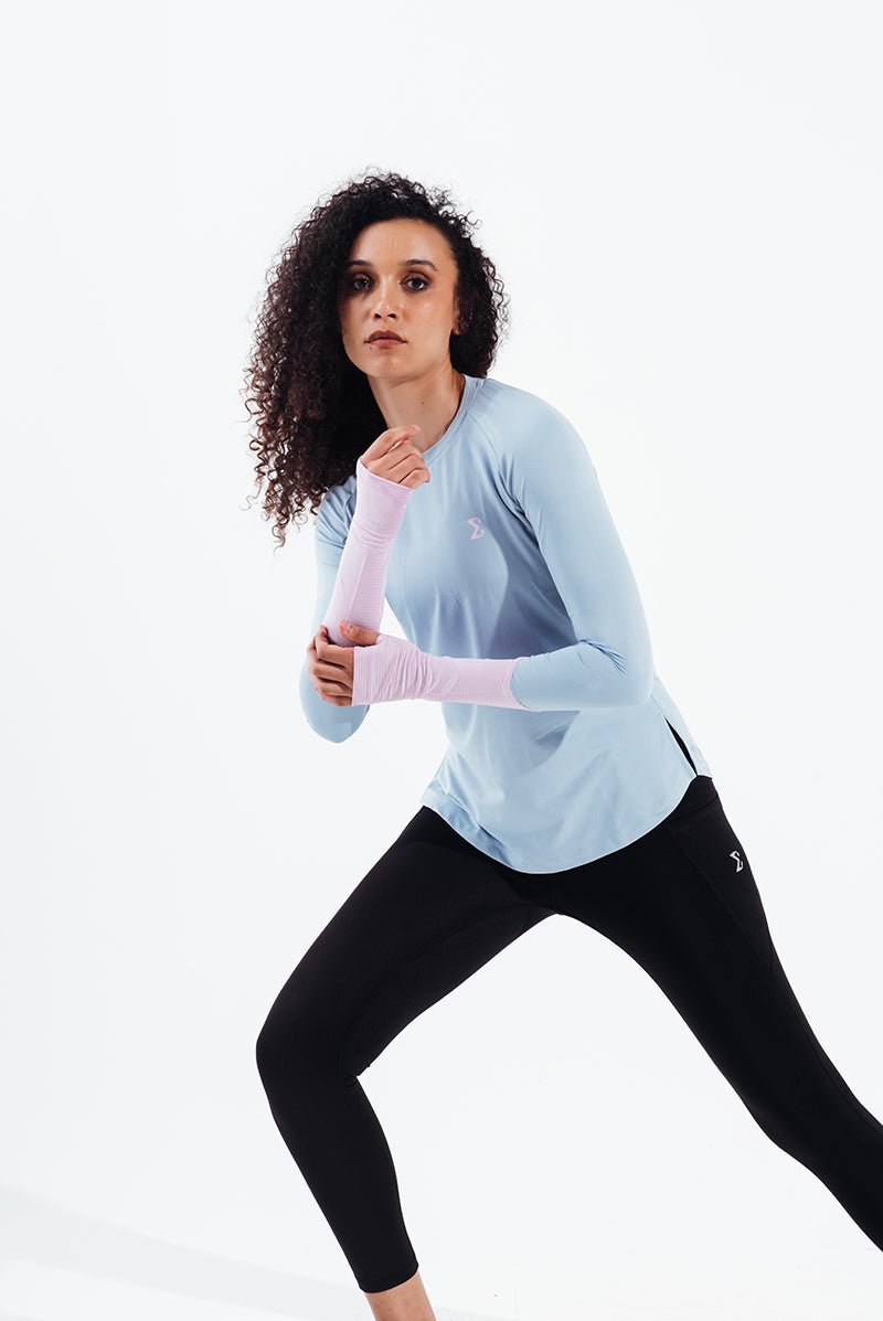 Forget Me Not Smoky Gym Sport Workout Long Sleeve T-Shirt