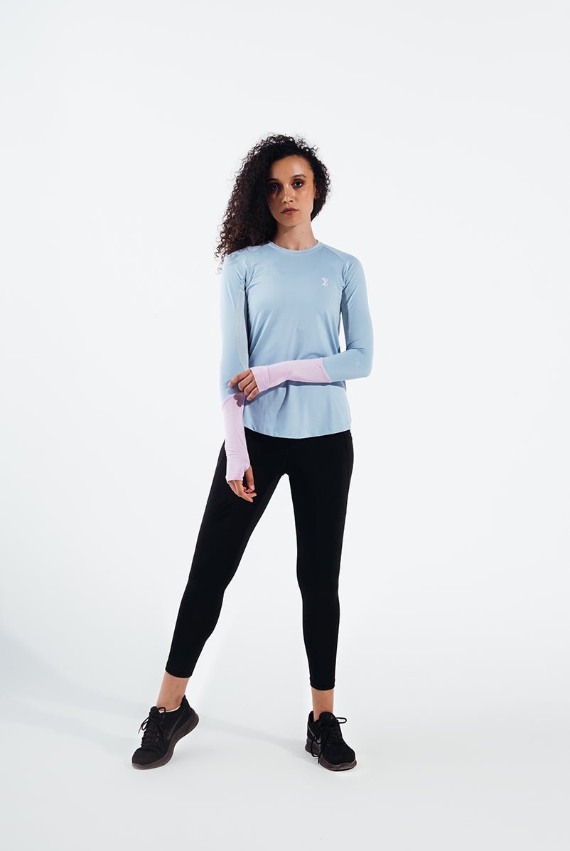 Forget Me Not Smoky Gym Sport Workout Long Sleeve T-Shirt