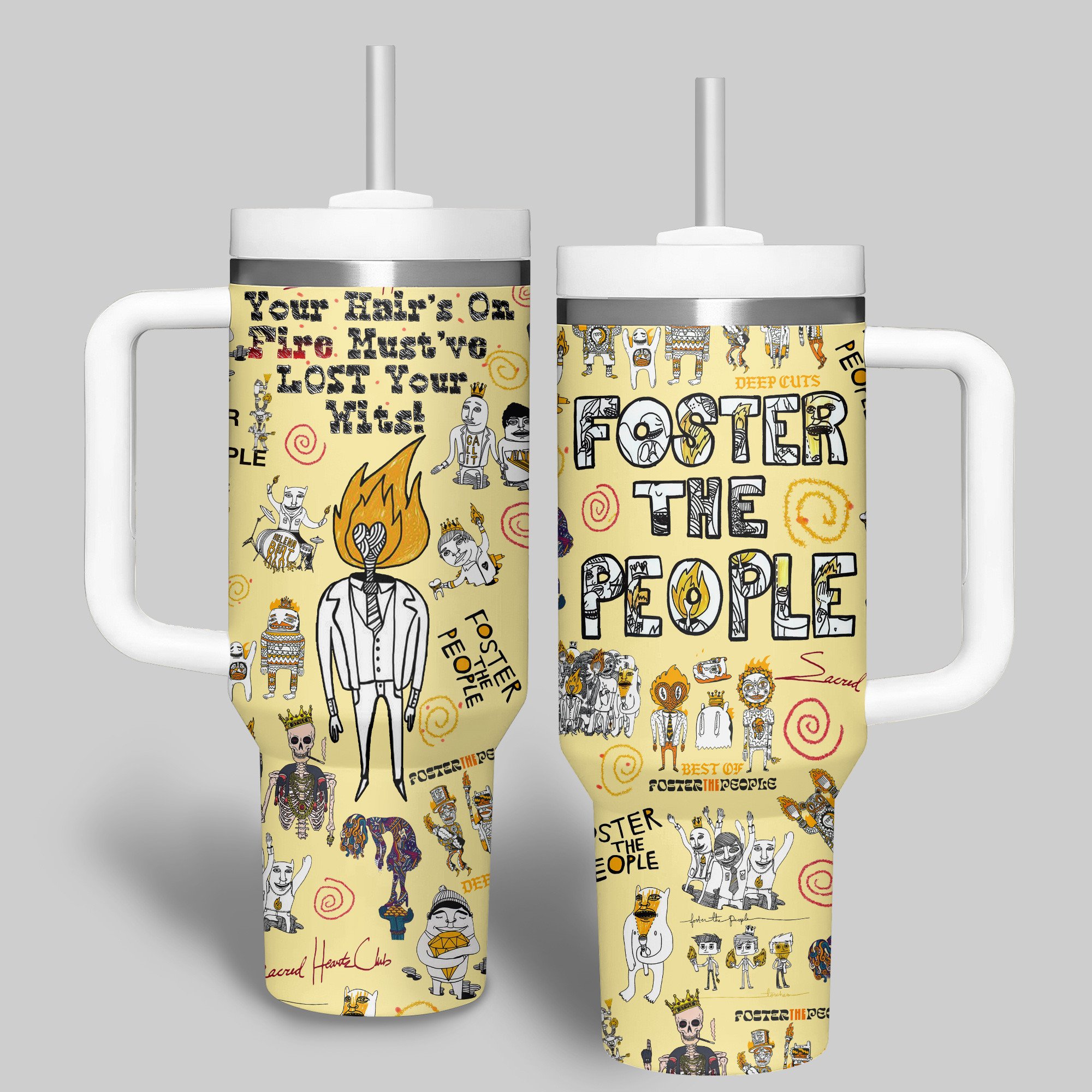 Foster The People Music Custom Stanley Cup 40 oz 30 oz Tumbler With Handle
