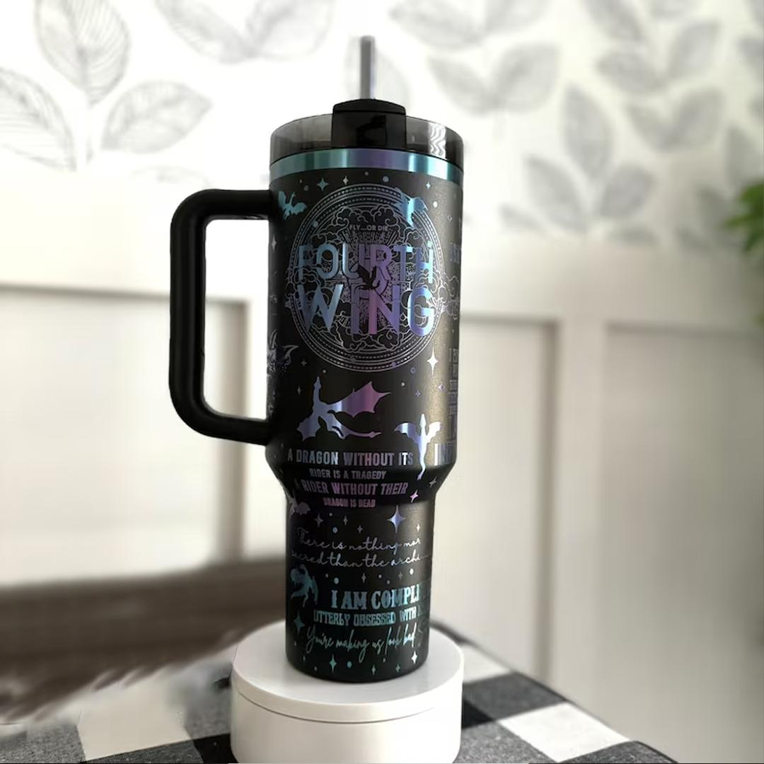 Fourth Wing Book Custom Stanley Cup 40 oz 30 oz Tumbler With Handle