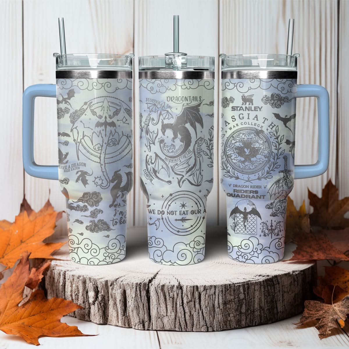 Fourth Wing Book Custom Stanley Cup 40 oz 30 oz Tumbler With Handle