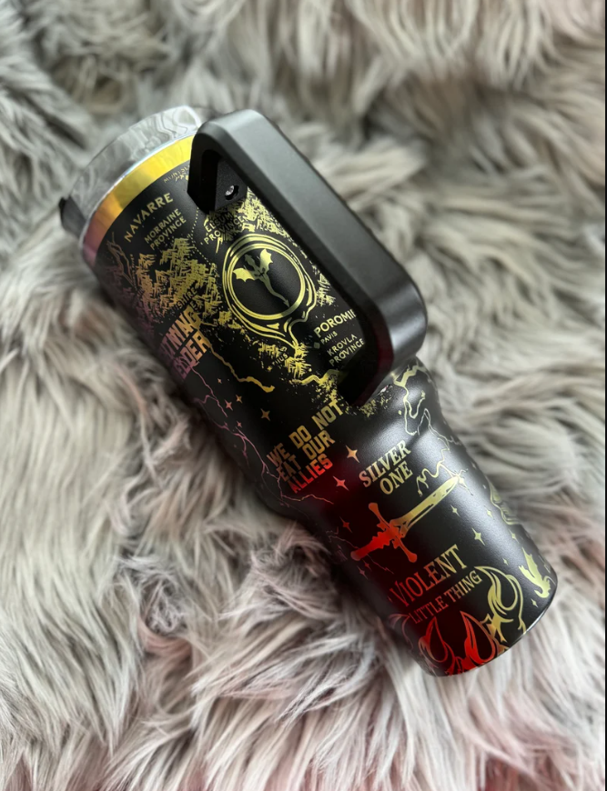 Fourth Wing Inspired Dragon Custom Stanley Cup 40 oz 30 oz Tumbler With Handle