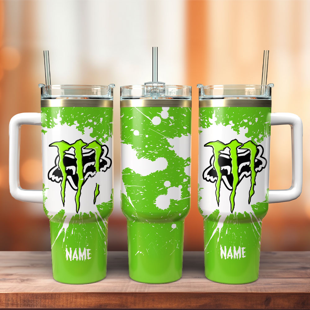 Fox Racing Monster Custom Stanley Cup 40 oz 30 oz Tumbler With Handle