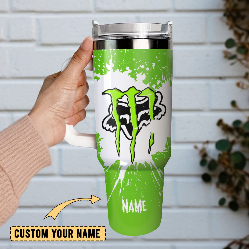 Fox Racing Monster Custom Stanley Cup 40 oz 30 oz Tumbler With Handle