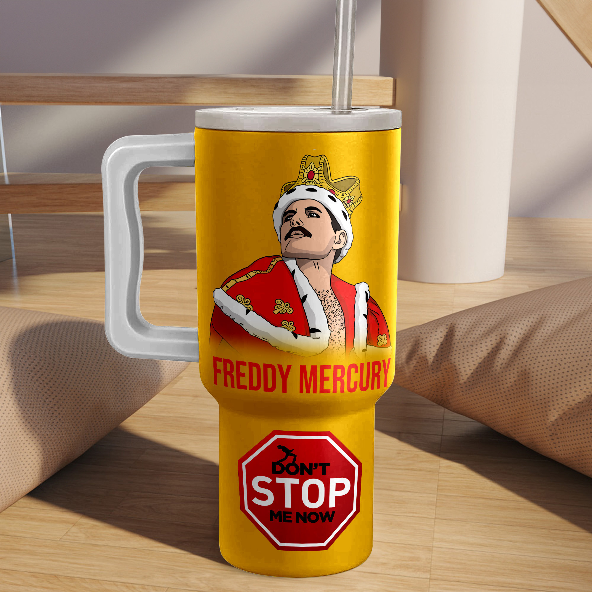 Freddie Mercury Music Custom Stanley Cup 40 oz 30 oz Tumbler With Handle