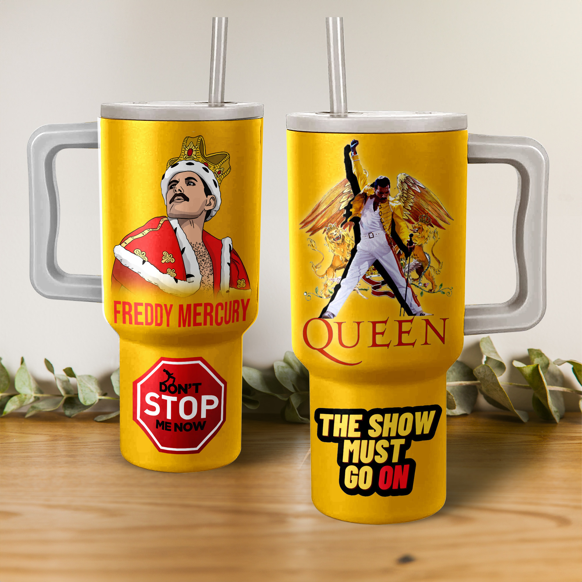 Freddie Mercury Music Custom Stanley Cup 40 oz 30 oz Tumbler With Handle