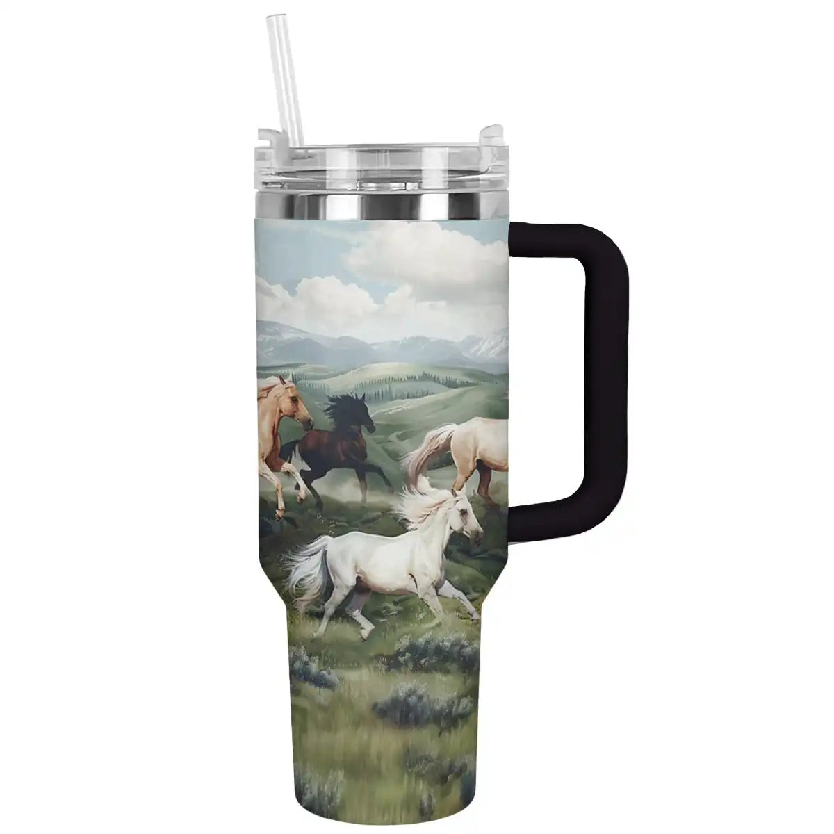 Free Horses Custom Stanley Cup 40 oz 30 oz Tumbler With Handle
