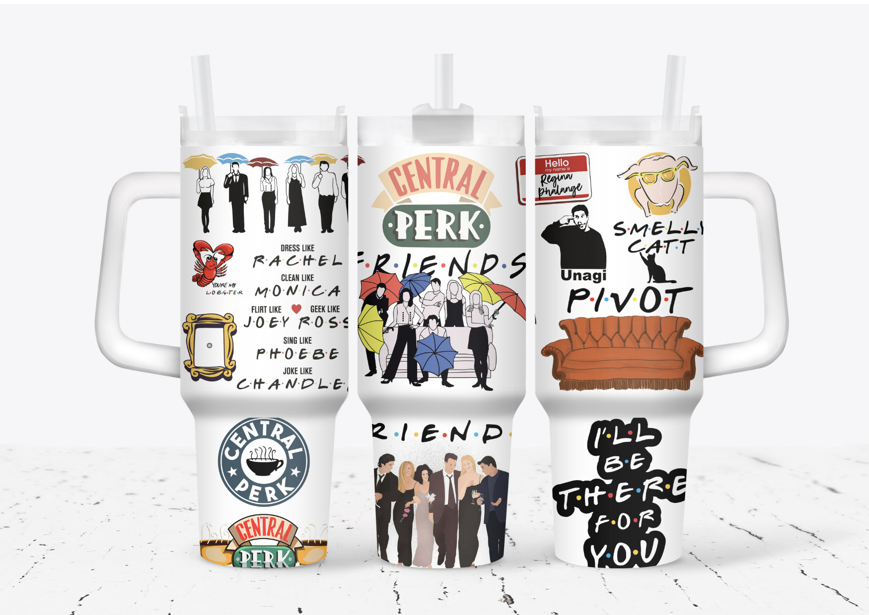 Friends Custom Stanley Cup 40 oz 30 oz Tumbler With Handle