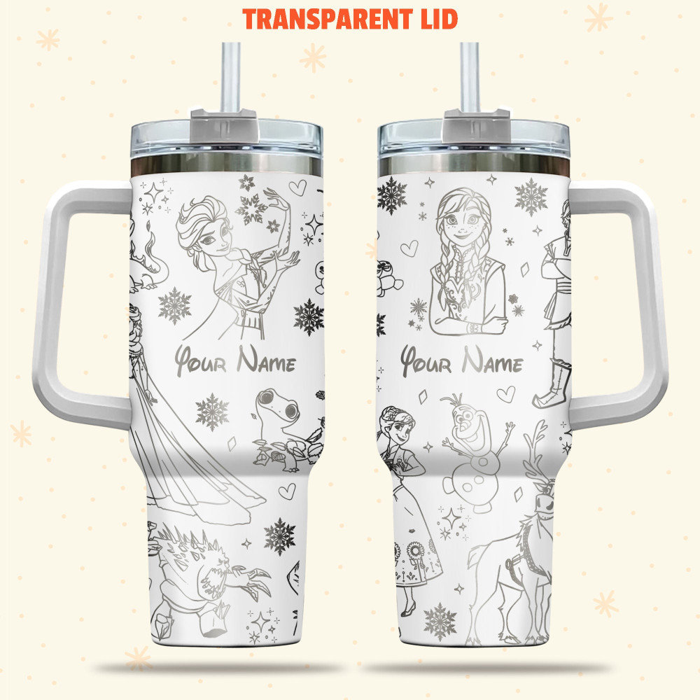 Frozen Disney Cartoon Custom Stanley Cup 40 oz 30 oz Tumbler With Handle