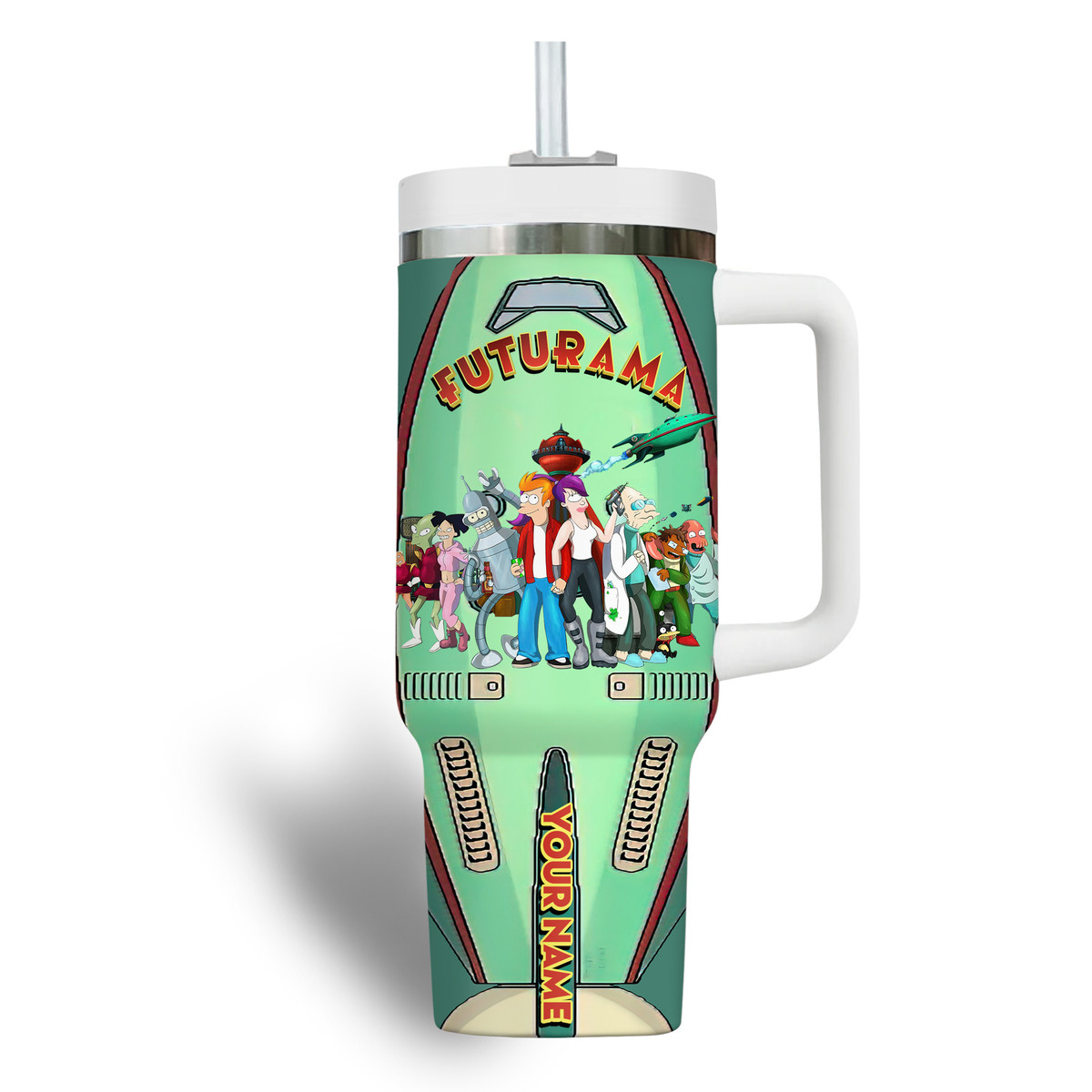 Futurama TV Series Custom Stanley Cup 40 oz 30 oz Tumbler With Handle