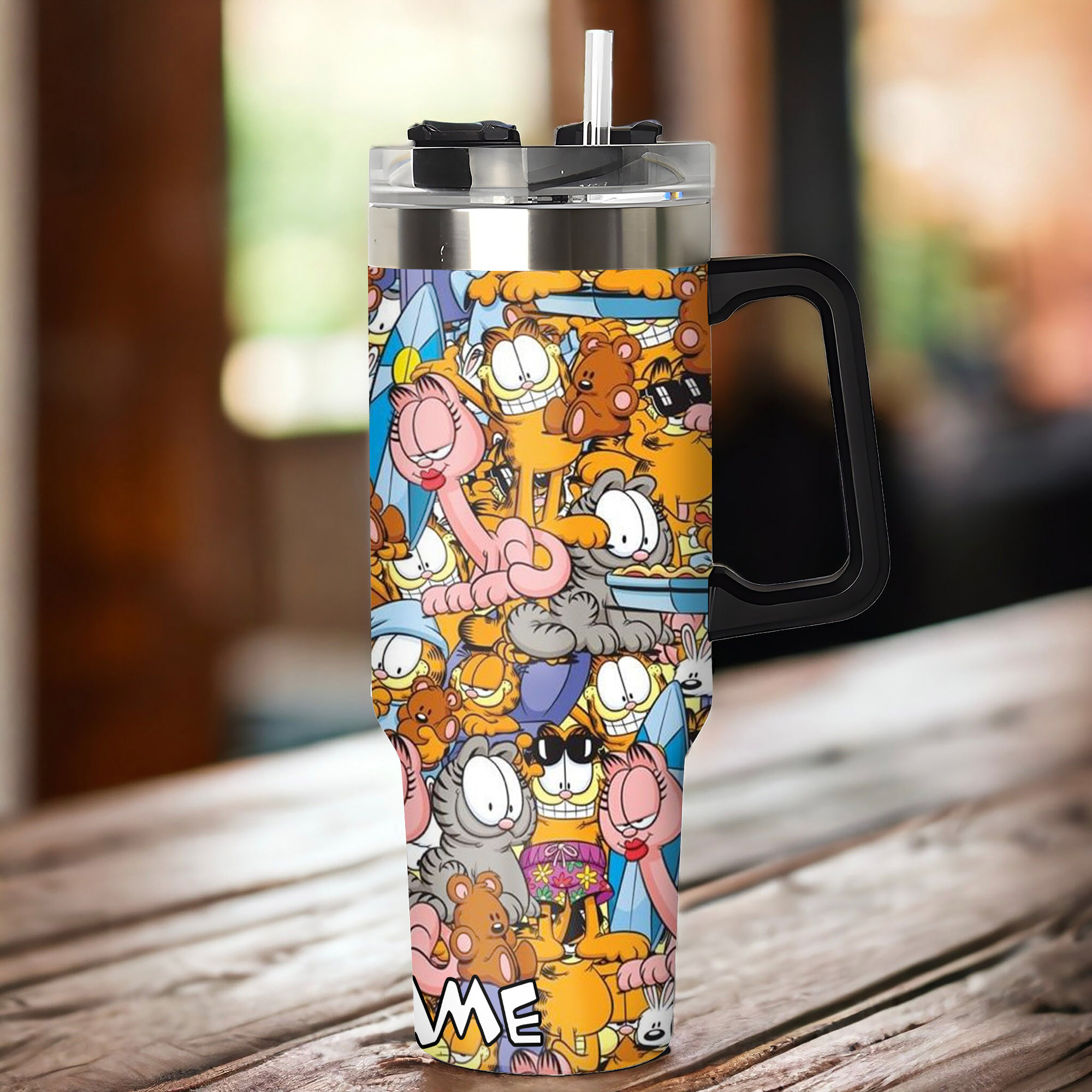 Garfield Cartoon Custom Stanley Cup 40 oz 30 oz Tumbler With Handle