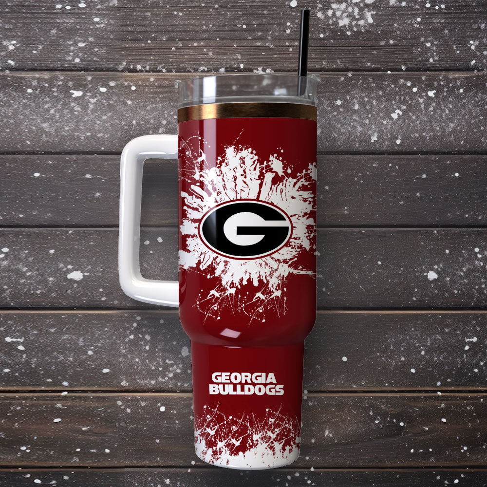 Georgia Bulldogs Football NCAA Sport Custom Stanley Cup 40 oz 30 oz Tumbler With Handle