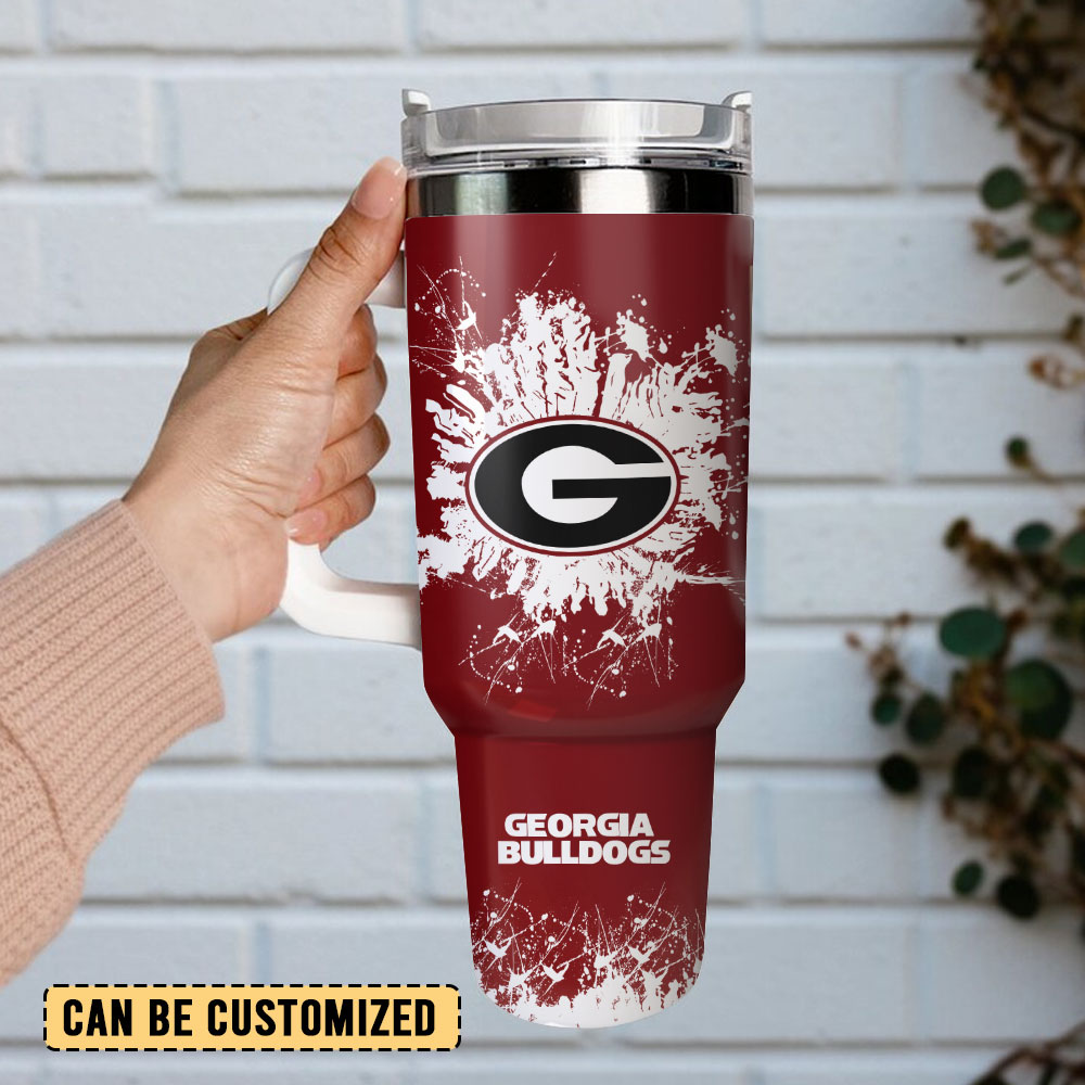 Georgia Bulldogs Football NCAA Sport Custom Stanley Cup 40 oz 30 oz Tumbler With Handle